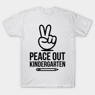 Peace Out Kindergarten Last day of school Summer Break T-Shirt